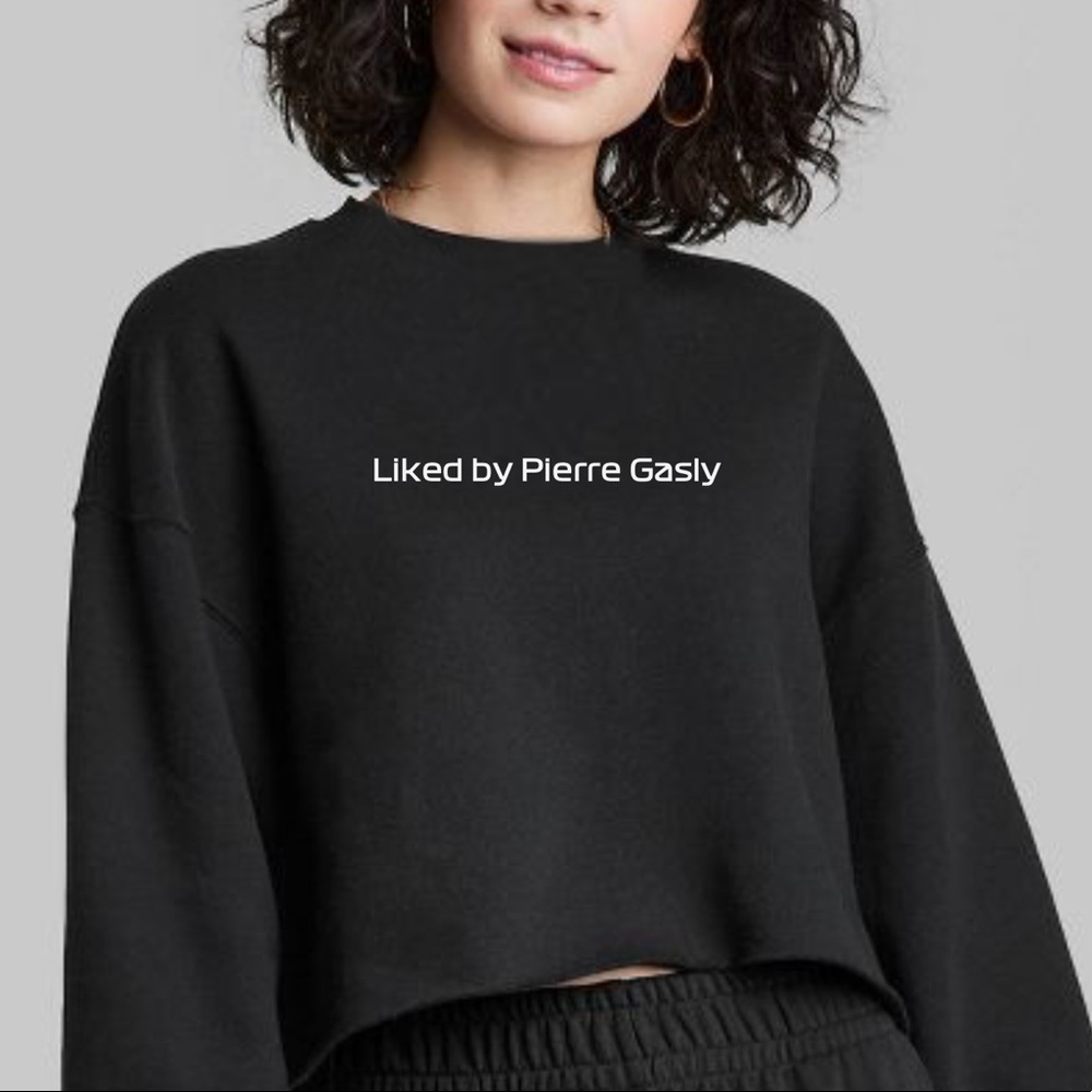 Liked by Pierre Gasly cropped sweatshirt